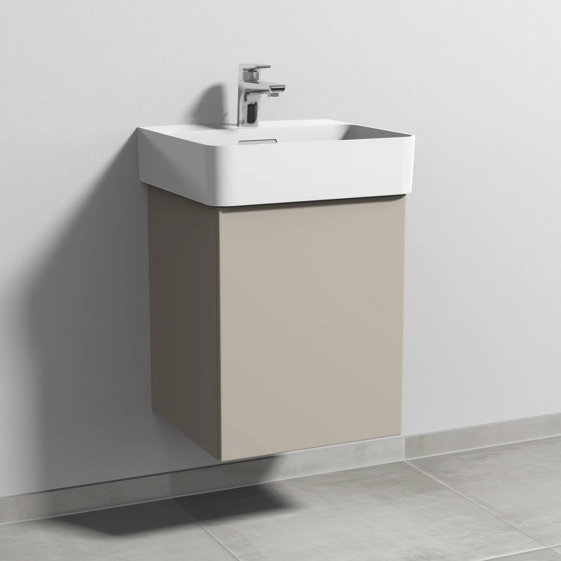 Waschtischunterbau rechts 3way (SP820) 520x410x397 Graphit-Matt