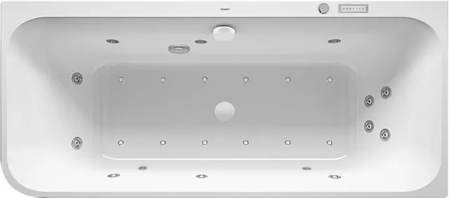 Duravit Whirlwanne „Happy D.2 Plus“ vorwand rechteck 1800 × 800 mm, rechts mit Combi-System E, in Weiß Duravit Whirlwanne „Happy D.2 Plus“ vorwand rechteck 1800 × 800 mm, rechts mit Combi-System E, in Weiß