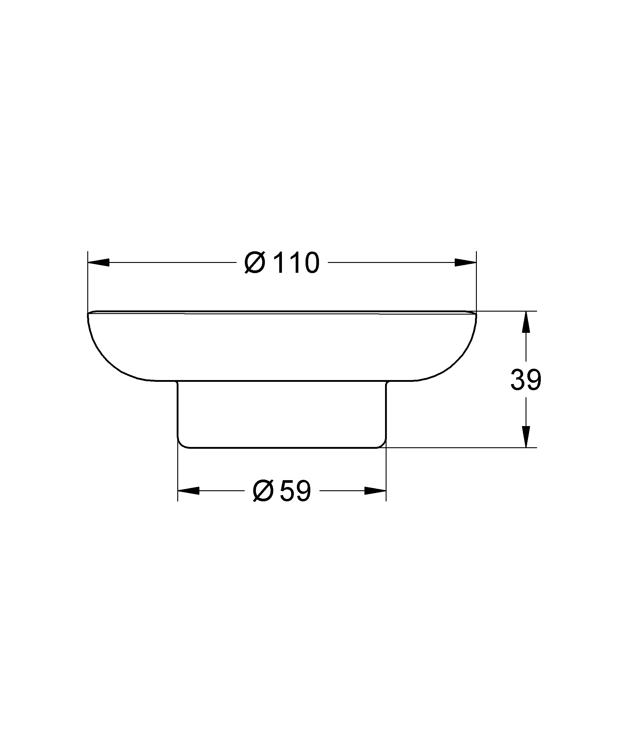 Seifenschale Essentials 40368_1, Material Glas, passend für Halter Essentials 40369xx1, Essentials Cube 40508, BauCosmopolitan 40585, Essentials Authentic 40652