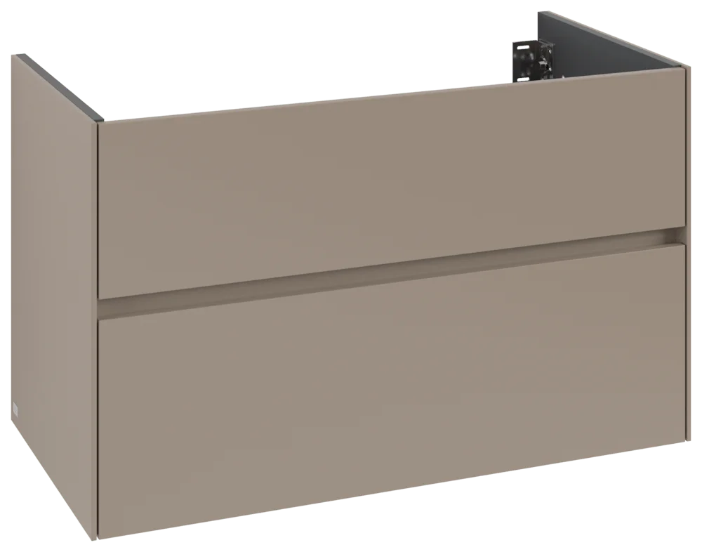 Villeroy & Boch Waschbeckenunterschrank Collaro, eckig, Taupe, 996x603x498 mm, 2 Auszüge mit SoftClosing, 2 Waschbecken