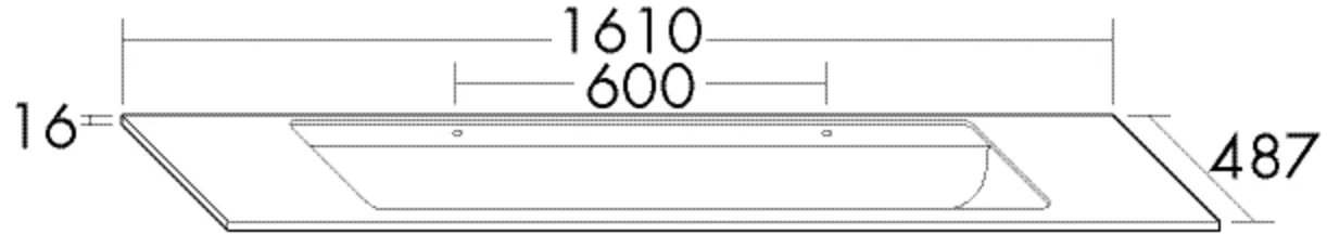 burgbad Mineralguss-Waschtisch Bel MWAV161 Weiß Velvet