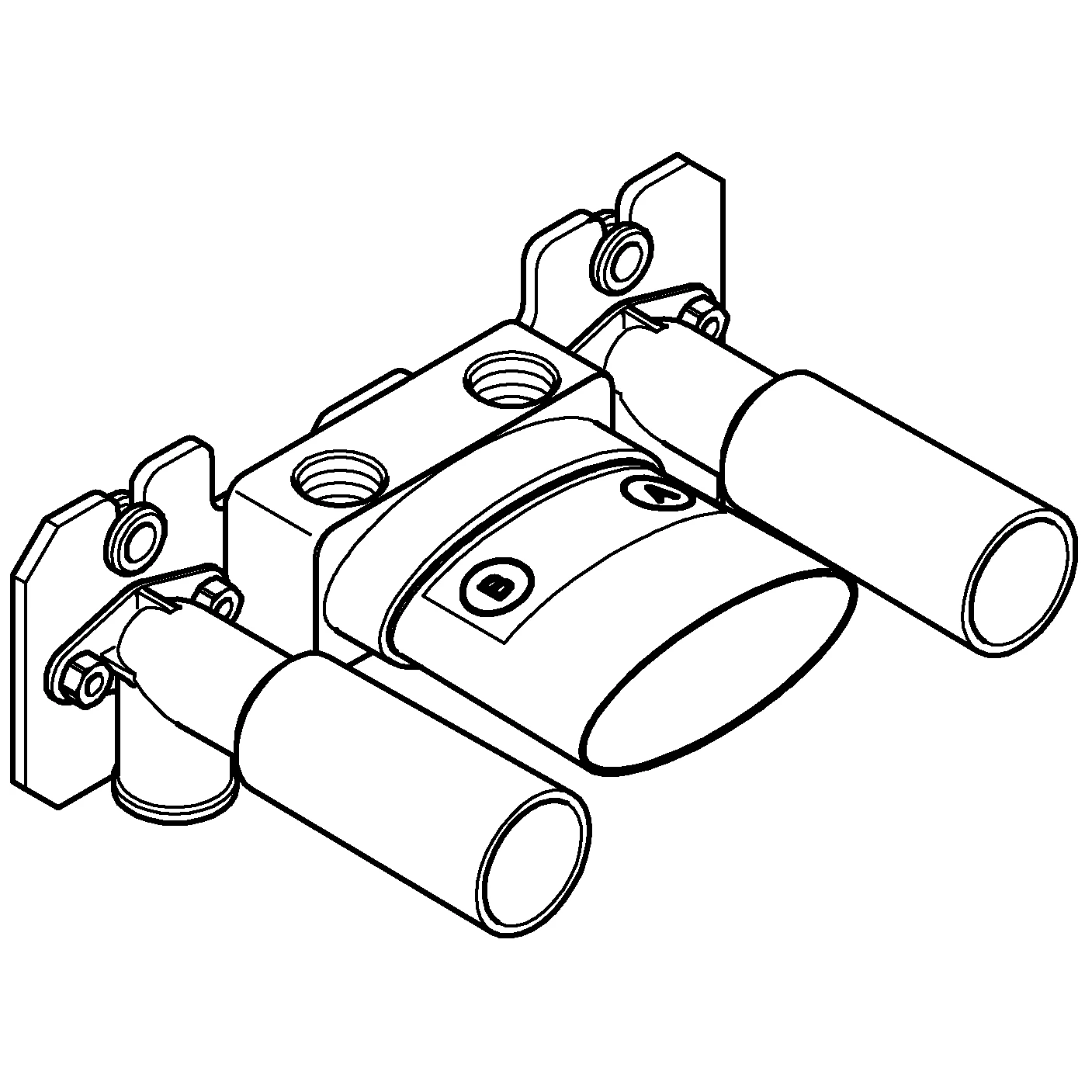 Unterputz-Einbaukörper Grohtherm SmartControl 26449, für Thermostat Auf-/Unterputz Kombination, Wandmontage