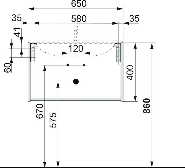 KEUCO Waschtischunterschrank mit Auszug „X-Line“ Weiß (Glas), Weiß (Dekor, matt), ohne Beleuchtung 650 × 400 × 490 mm KEUCO Waschtischunterschrank mit Auszug „X-Line“ Weiß (Glas), Weiß (Dekor, matt), ohne Beleuchtung 650 × 400 × 490 mm