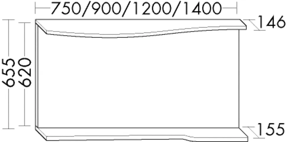 burgbad Spiegel „Sinea3.0“ 1400 × 635 mm in RAL-Farbe Solid Matt burgbad Spiegel „Sinea3.0“ 1400 × 635 mm in RAL-Farbe Solid Matt