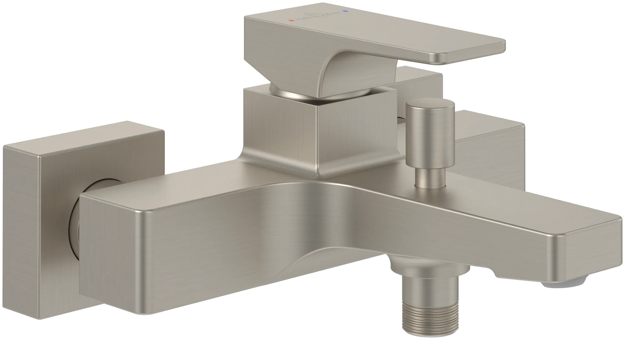 Einhand-Wannenarmatur „Architectura Square“ Ausladung 145 mm in Brushed Nickel Matt Einhand-Wannenarmatur „Architectura Square“ Ausladung 145 mm in Brushed Nickel Matt