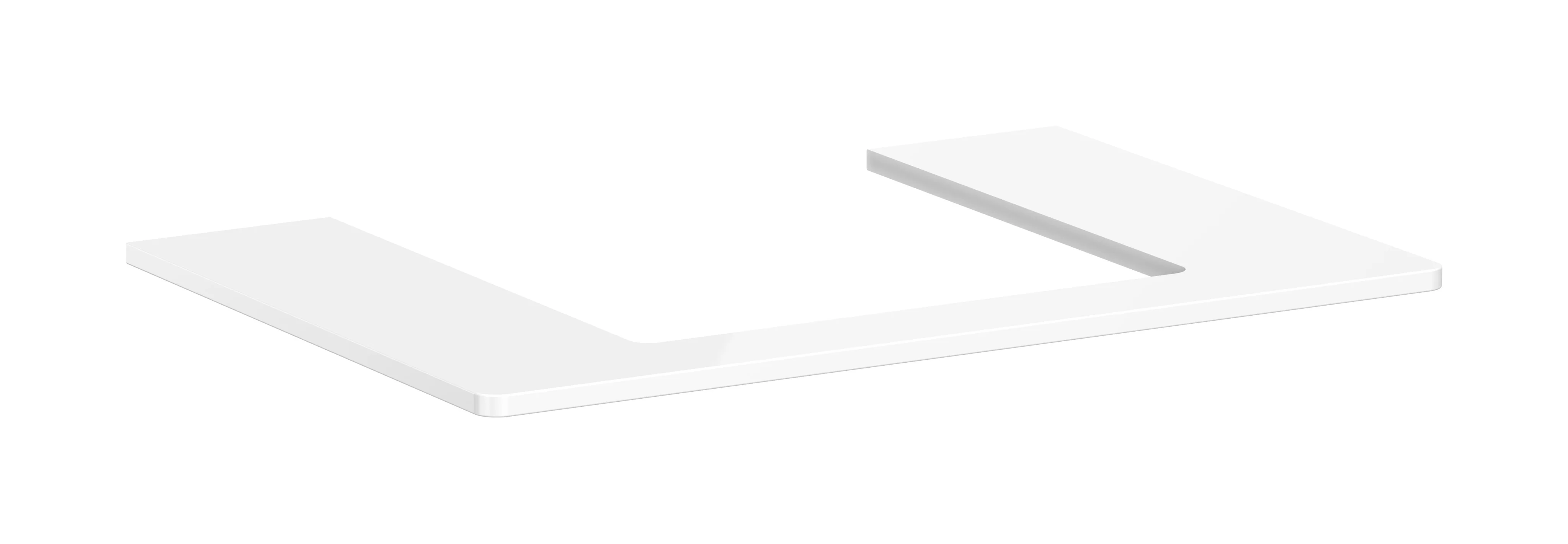 Hansgrohe Xelu Q Konsole, Weißen Hochglanz, 780x540 mm, mittiger Ausschnitt für Aufsatzwaschtisch geschliffen