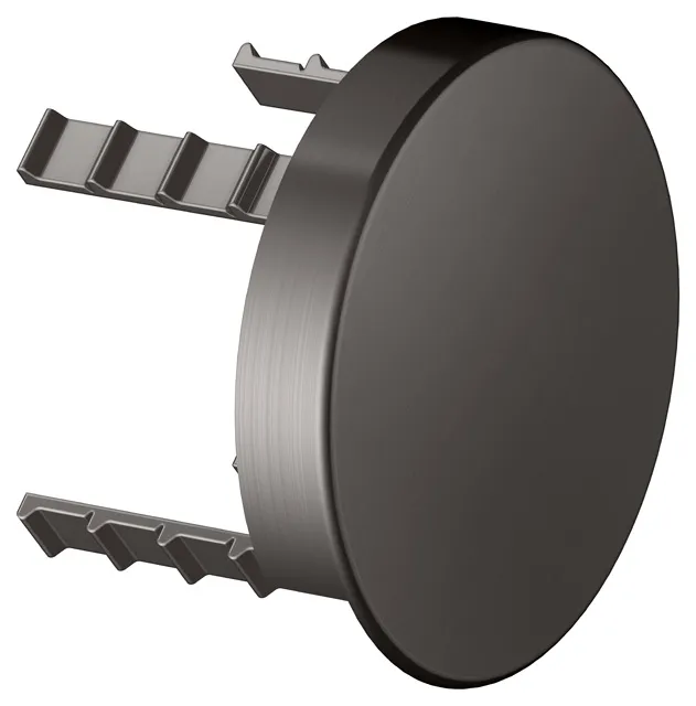 Armaturenzubehör Abdeckblende D: 90 mm Titanschwarz gebürstet