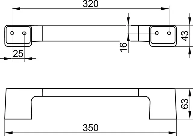 KEUCO AVENO Haltegriff 300 mm schwarz matt KEUCO AVENO Haltegriff 300 mm schwarz matt