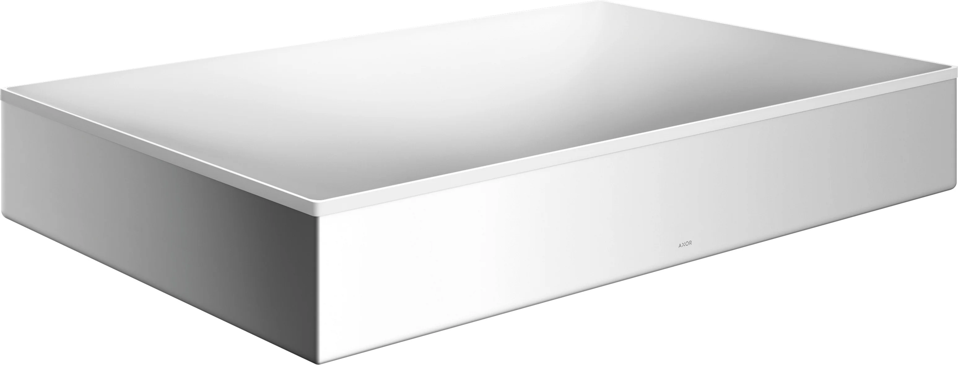 Hansgrohe AXOR Suite Aufsatzwaschtisch 600x400 mm, Chrom, SolidSurface, Beckenhöhe 80 mm, ohne Hahnloch und Überlauf