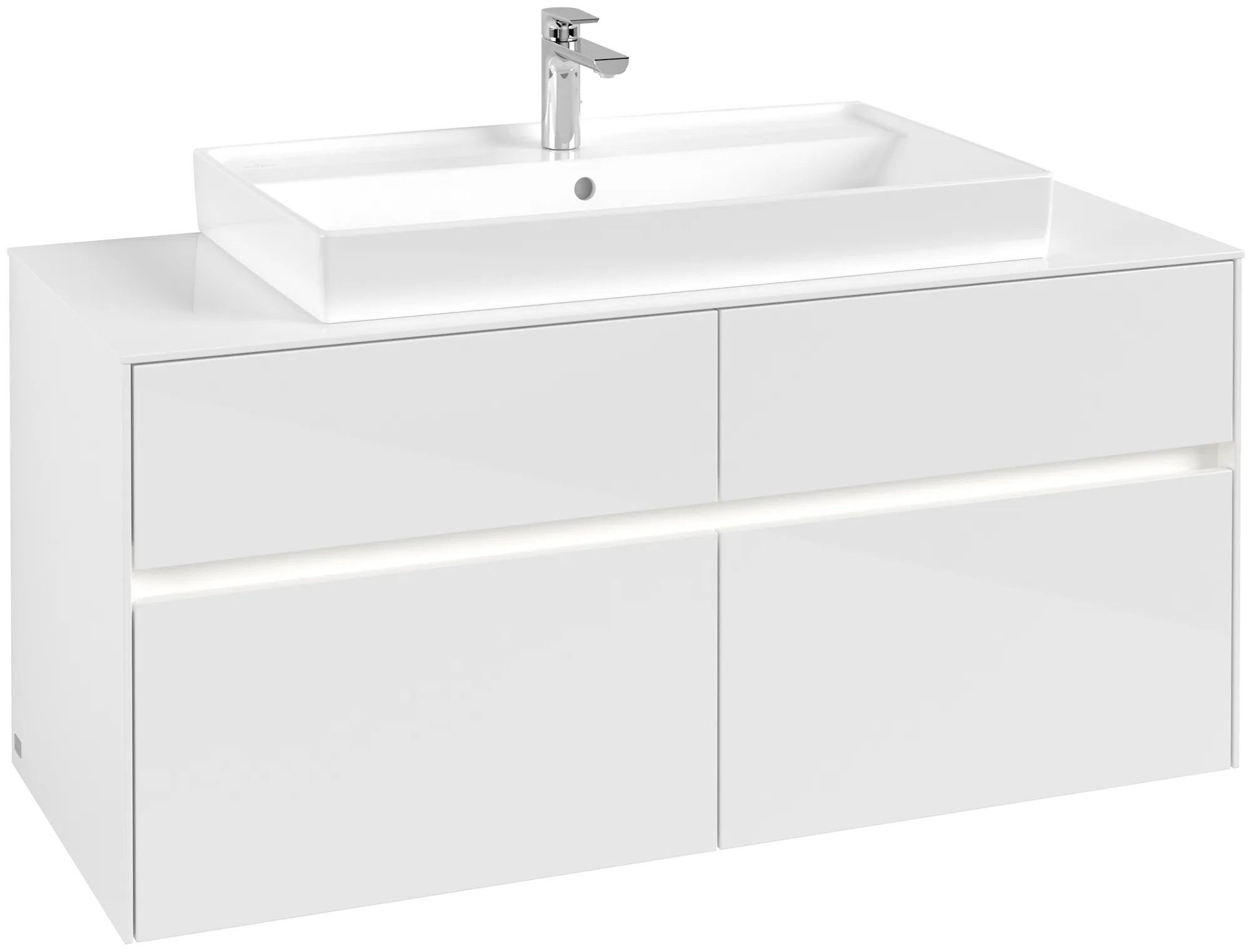 Villeroy & Boch Collaro Waschbeckenunterschrank 1200x548x500mm Glossy White Villeroy & Boch Collaro Waschbeckenunterschrank 1200x548x500mm Glossy White