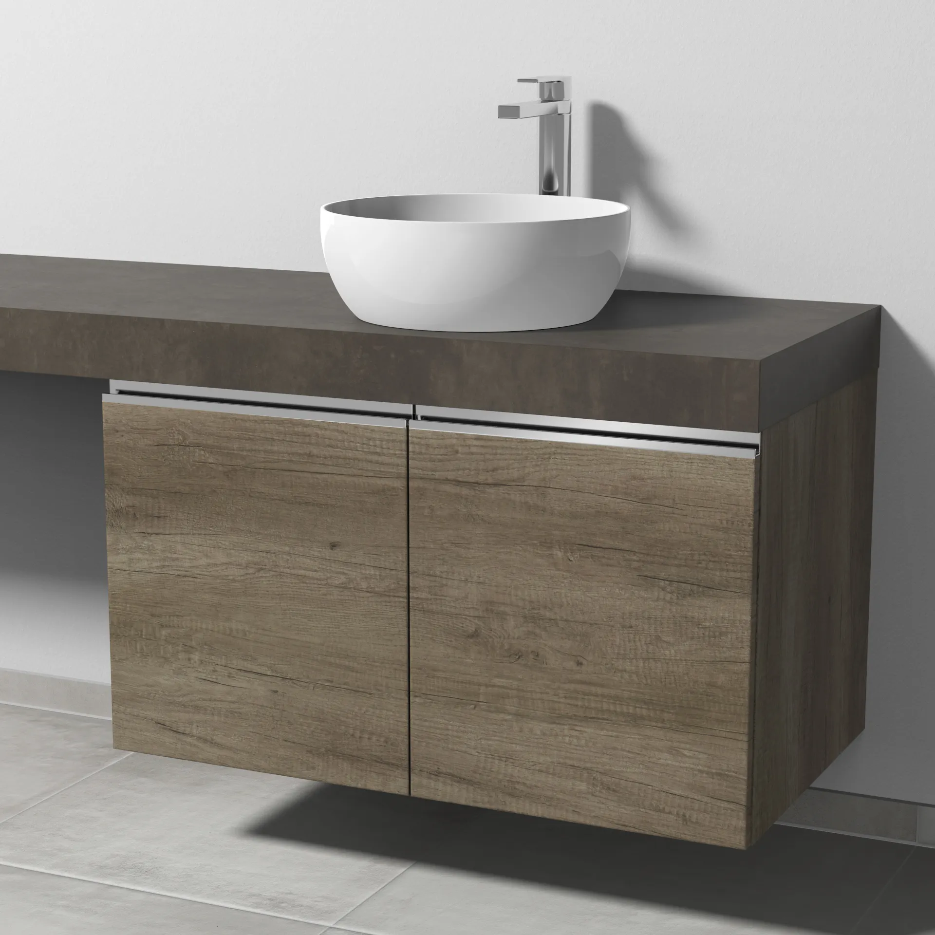 Sanipa Waschtischunterschrank „2morrow“ 900 × 510 × 520 mm in Eiche Nebraska