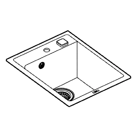Kompositspüle K700 31650, Modell: K700 50-C 40/50 1.0, Montageart: Standard-Einbauspüle, Maße: 400 x 500 mm, 1 Becken: 340 x 370 x 200 mm, granit schwarz Kompositspüle K700 31650, Modell: K700 50-C 40/50 1.0, Montageart: Standard-Einbauspüle, Maße: 400 x 500 mm, 1 Becken: 340 x 370 x 200 mm, granit schwarz