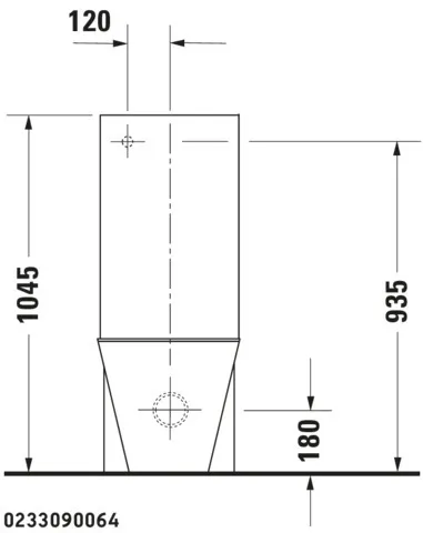 Stand-WC Kombi Starck 1 640 mm Tiefspüler, fürSPK, Abg.Vario, weiß Stand-WC Kombi Starck 1 640 mm Tiefspüler, fürSPK, Abg.Vario, weiß