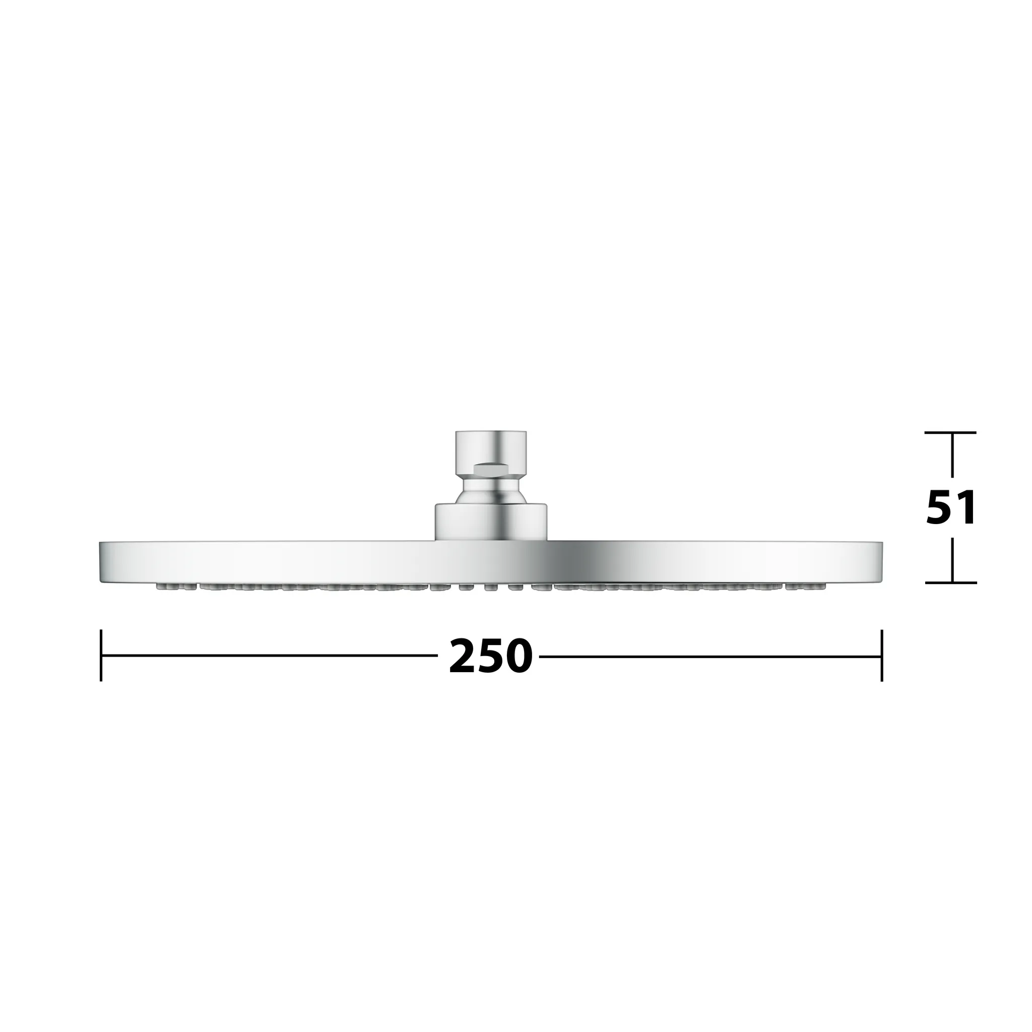 Brausen und Brausezubehör 59886170201 Kopfbrause rund 250 mm Aluminium-finish