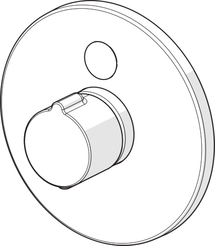 HA Fertigmontageset für Brausebatterie HANSAELECTRA 8190 Rosette rund 3 V Chrom