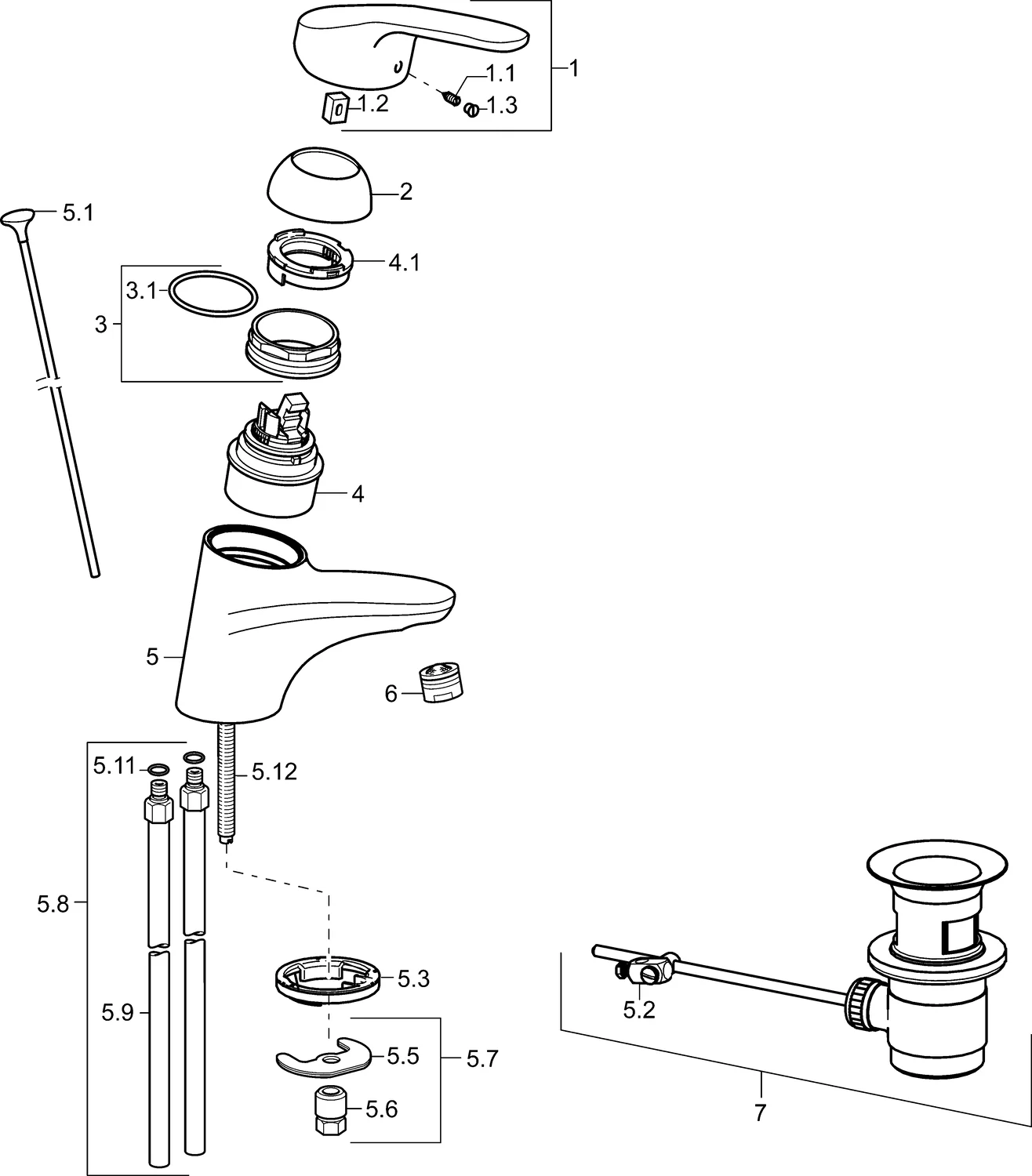 HansaMIX Waschtischarmatur Einhebelmischer HansaMIX 0109 Kupferrohr Zugstangenablaufgarnitur Ausladung 141 mm DN15 Chrom HansaMIX Waschtischarmatur Einhebelmischer HansaMIX 0109 Kupferrohr Zugstangenablaufgarnitur Ausladung 141 mm DN15 Chrom