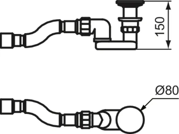 Ideal Standard Ablaufabdeckung Linda-X, mattweiß, 80 x 5 x 150 mm, für Badewanne