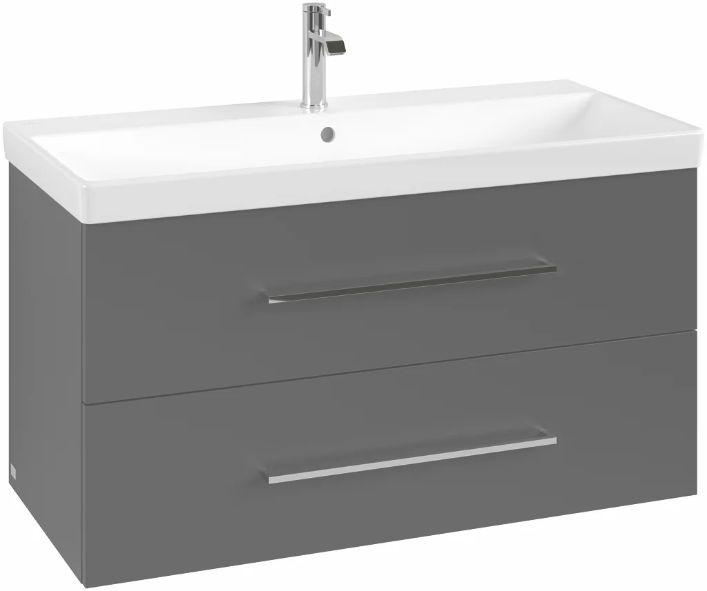 Villeroy & Boch Avento Waschbeckenunterschrank A89110, 776x514x484mm, 2 Auszüge, Volcano Black