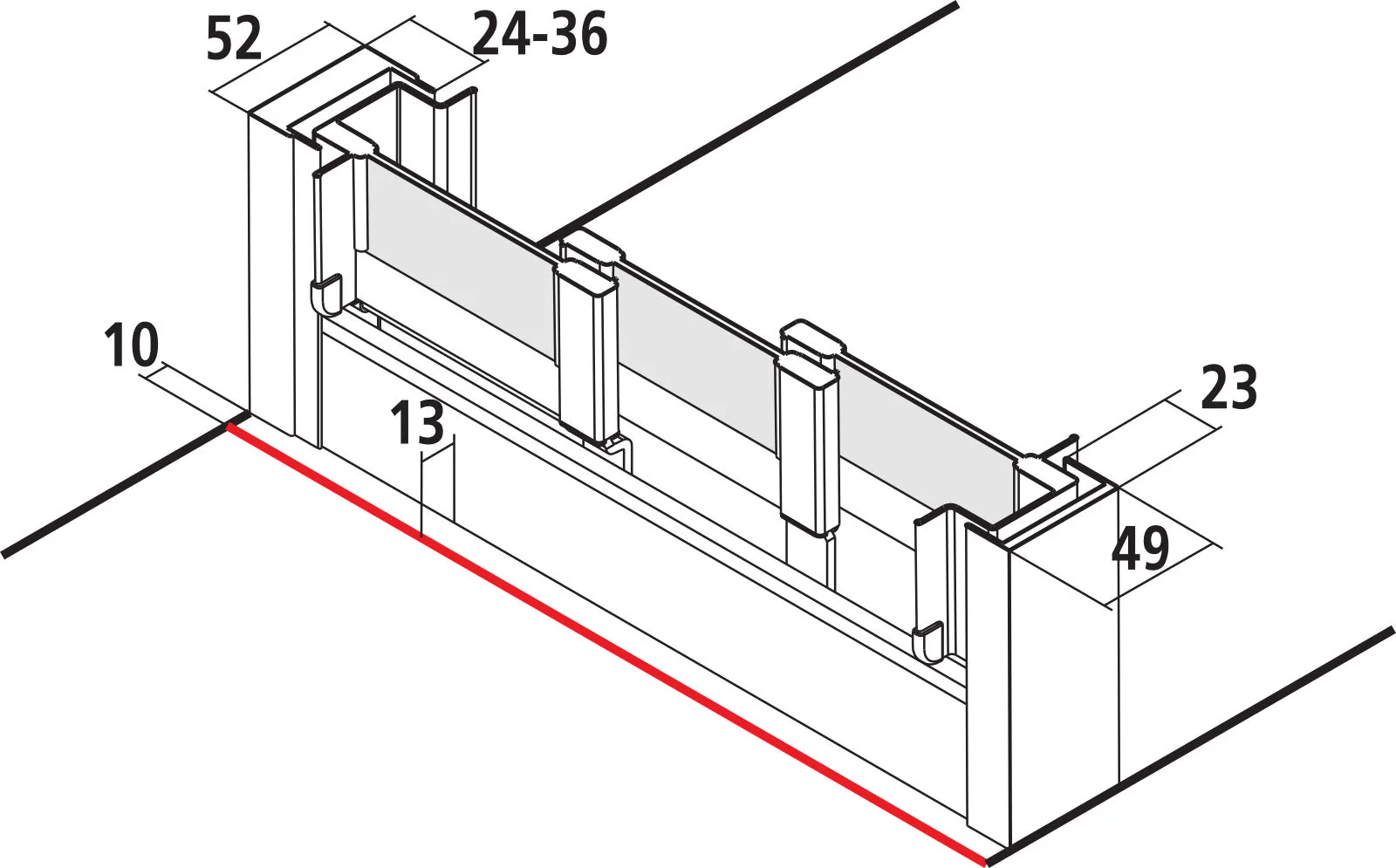 Kermi Duschtür Gleittür 3-teilig für Nische und Ecke „IBIZA 2000“ 200 cm Glas SR Opaco, Profile Silber Mattglanz, Anschlag links und rechts, Schiebetür dreiteilig Kermi Duschtür Gleittür 3-teilig für Nische und Ecke „IBIZA 2000“ 200 cm Glas SR Opaco, Profile Silber Mattglanz, Anschlag links und rechts, Schiebetür dreiteilig