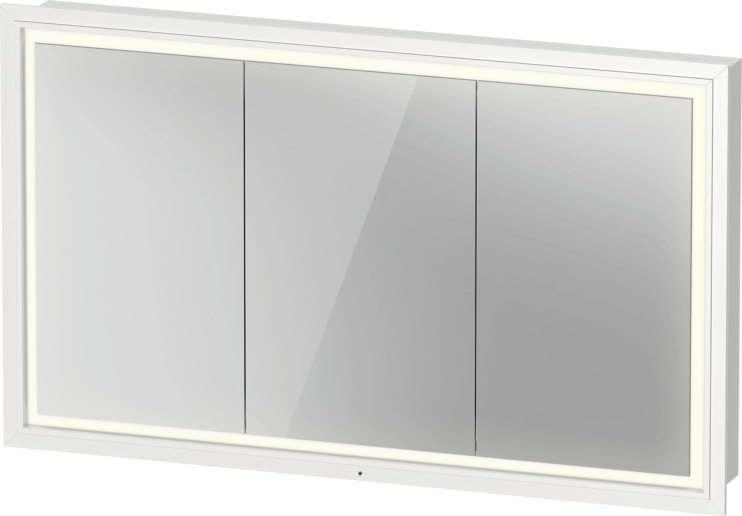 Duravit Spiegelschrank Version: Sensor „L-Cube“ 120 × 70 × 15,5 cm Glasfachböden: 4 / Größe: 120 × 15,5 × 70 cm / Korpusfarbe: Weiß Matt