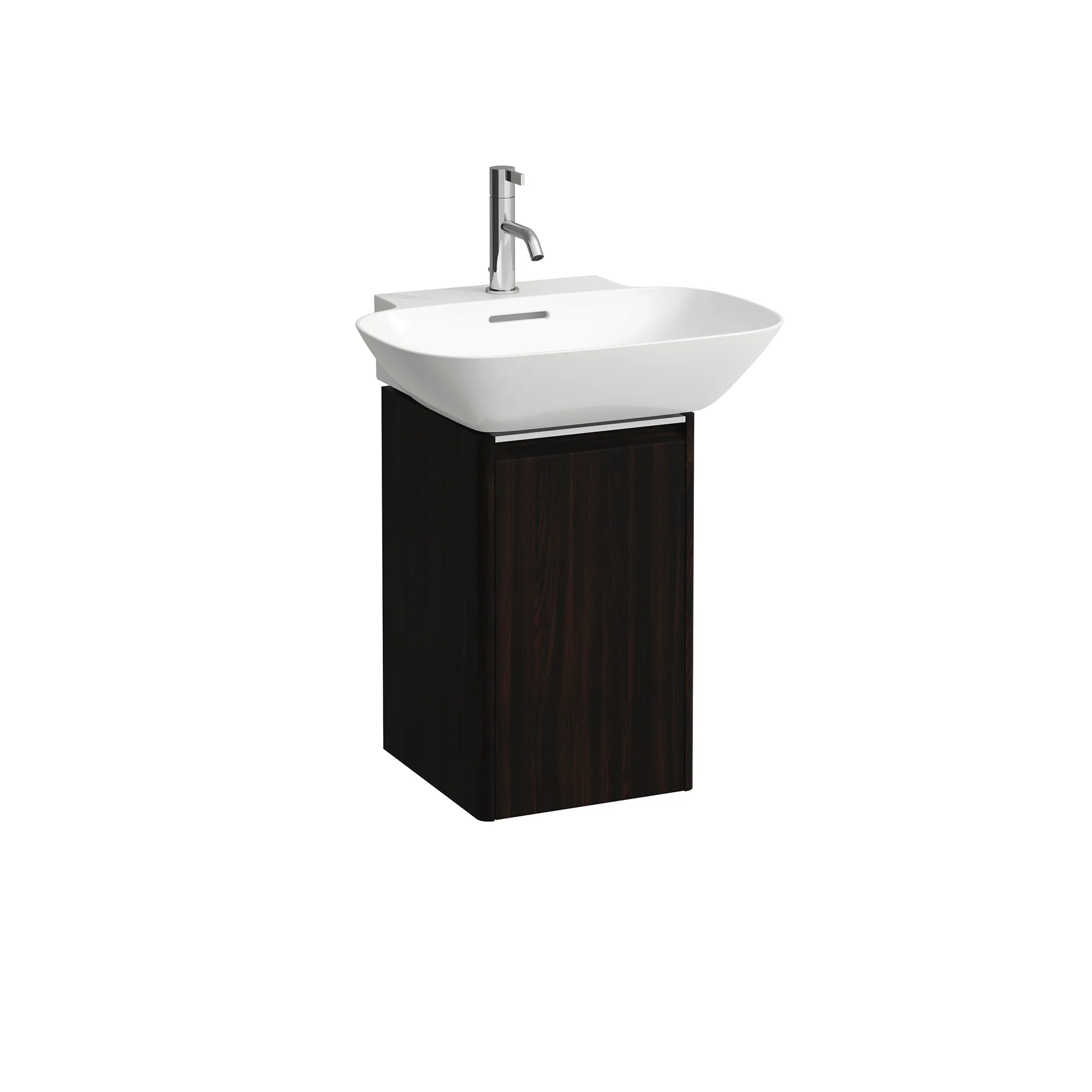 Waschtischunterbau BASE für INO 339x317x515 1 Tür Scharnier links mit Griff aluminium eloxiert für Waschtisch H810302 weiß matt Waschtischunterbau BASE für INO 339x317x515 1 Tür Scharnier links mit Griff aluminium eloxiert für Waschtisch H810302 weiß matt
