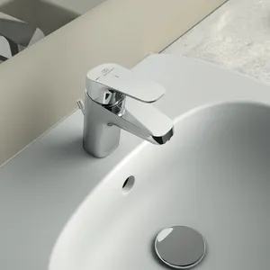 Waschtischarmatur Ceraflex, 5 l/min., BlueStart, mit Ablaufgarnitur, Ausladung 101mm, Chrom Waschtischarmatur Ceraflex, 5 l/min., BlueStart, mit Ablaufgarnitur, Ausladung 101mm, Chrom