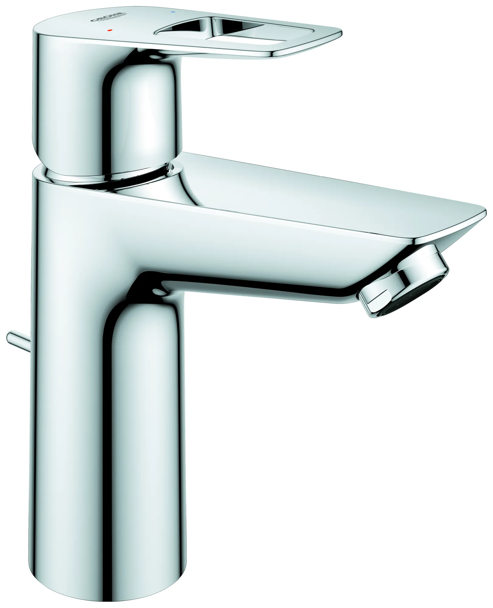 Einhand-Waschtischbatterie BauLoop 23885_1, M-Size, Einlochmontage, mit Temperaturbegrenzer, LowFlow 3,5 l/min Mousseur, Zugstangen-Ablaufgarnitur aus Kunststoff 1 1/4″, chrom Einhand-Waschtischbatterie BauLoop 23885_1, M-Size, Einlochmontage, mit Temperaturbegrenzer, LowFlow 3,5 l/min Mousseur, Zugstangen-Ablaufgarnitur aus Kunststoff 1 1/4″, chrom