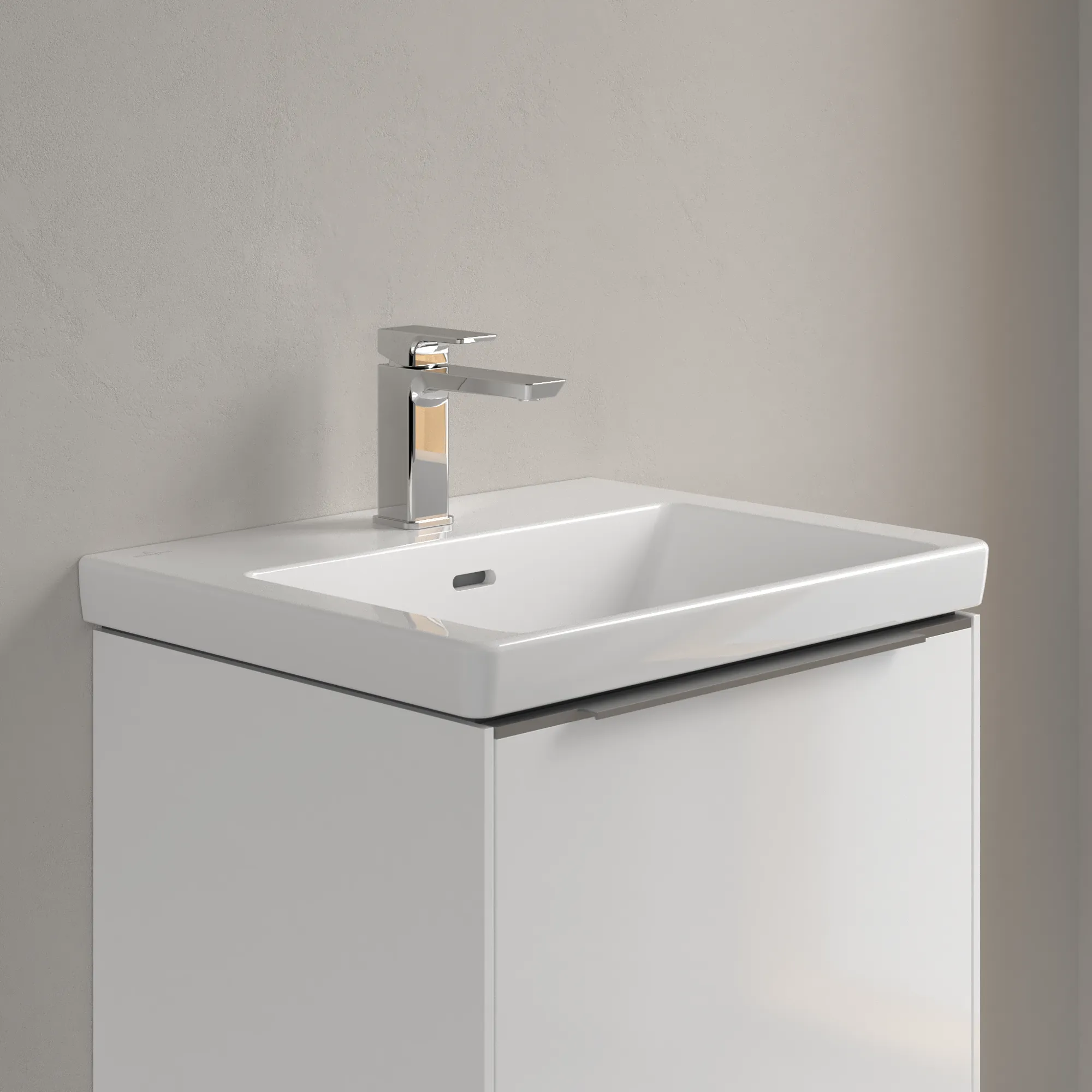 Villeroy & Boch Wandwaschtisch für Montage mit Möbel „Subway 3.0“ 550 × 440 × 165 mm, mit Hahnlochbohrung, Hahnlochposition mittig in Weiß Alpin Villeroy & Boch Wandwaschtisch für Montage mit Möbel „Subway 3.0“ 550 × 440 × 165 mm, mit Hahnlochbohrung, Hahnlochposition mittig in Weiß Alpin