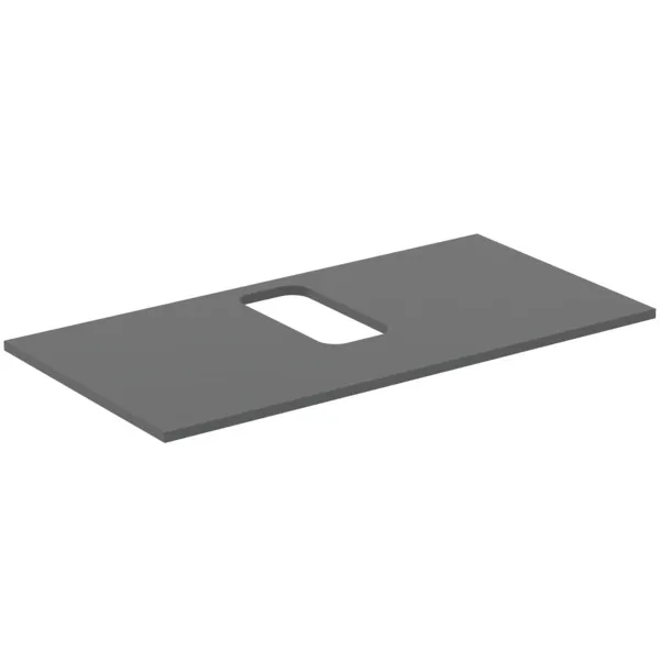 Waschtischplatte i.life B mittiger Ausschnitt für ein Wand-Waschtisch 1002x507x18mm Weiß matt