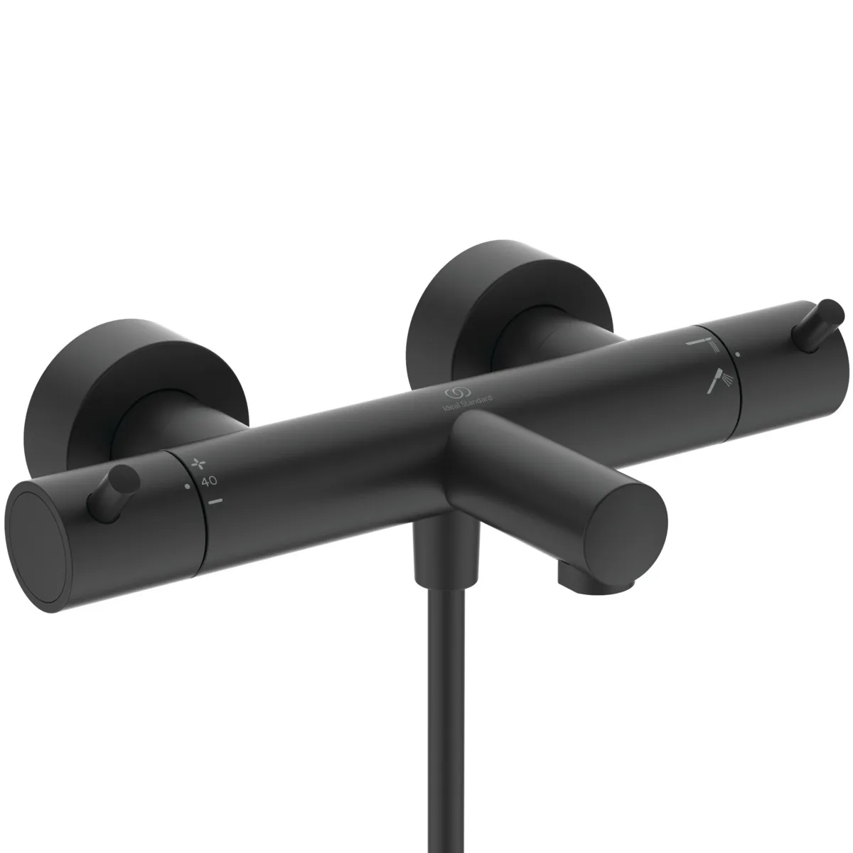 Ideal Standard Ceratherm T125 Badethermostat Aufputz Silk Black Ideal Standard Ceratherm T125 Badethermostat Aufputz Silk Black