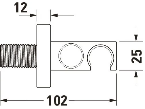 Brausegarnitur Brausen und Zubehör Wandanschlussbogen „ZubehörArmaturen“ in Chrom
