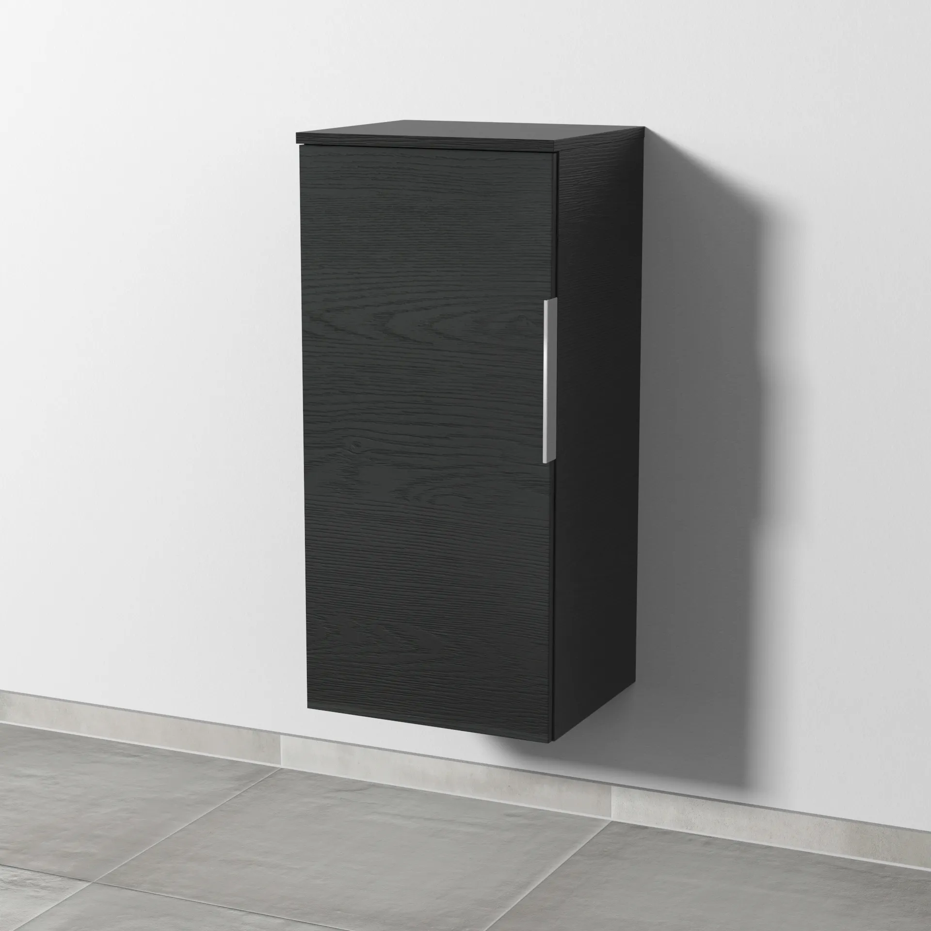 Sanipa Mittelschrank „3way“ 400 × 850 × 345 mm Anschlag links, in Black Oak, Anschlag links