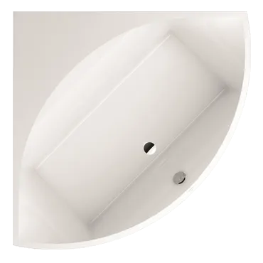 Villeroy & Boch Badewanne „Squaro Slim Line“ viertelkreis 144,5 × 144,5 cm, Mittelablauf