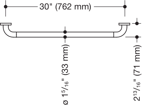 HEWI Haltegriff „Serie 801“ in Anthrazitgrau