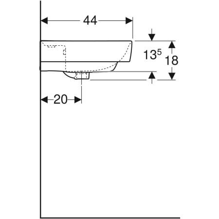 Aufsatzwaschtisch „Renova Plan“, rechteckig 55 × 44 cm in weiß alpin Aufsatzwaschtisch „Renova Plan“, rechteckig 55 × 44 cm in weiß alpin