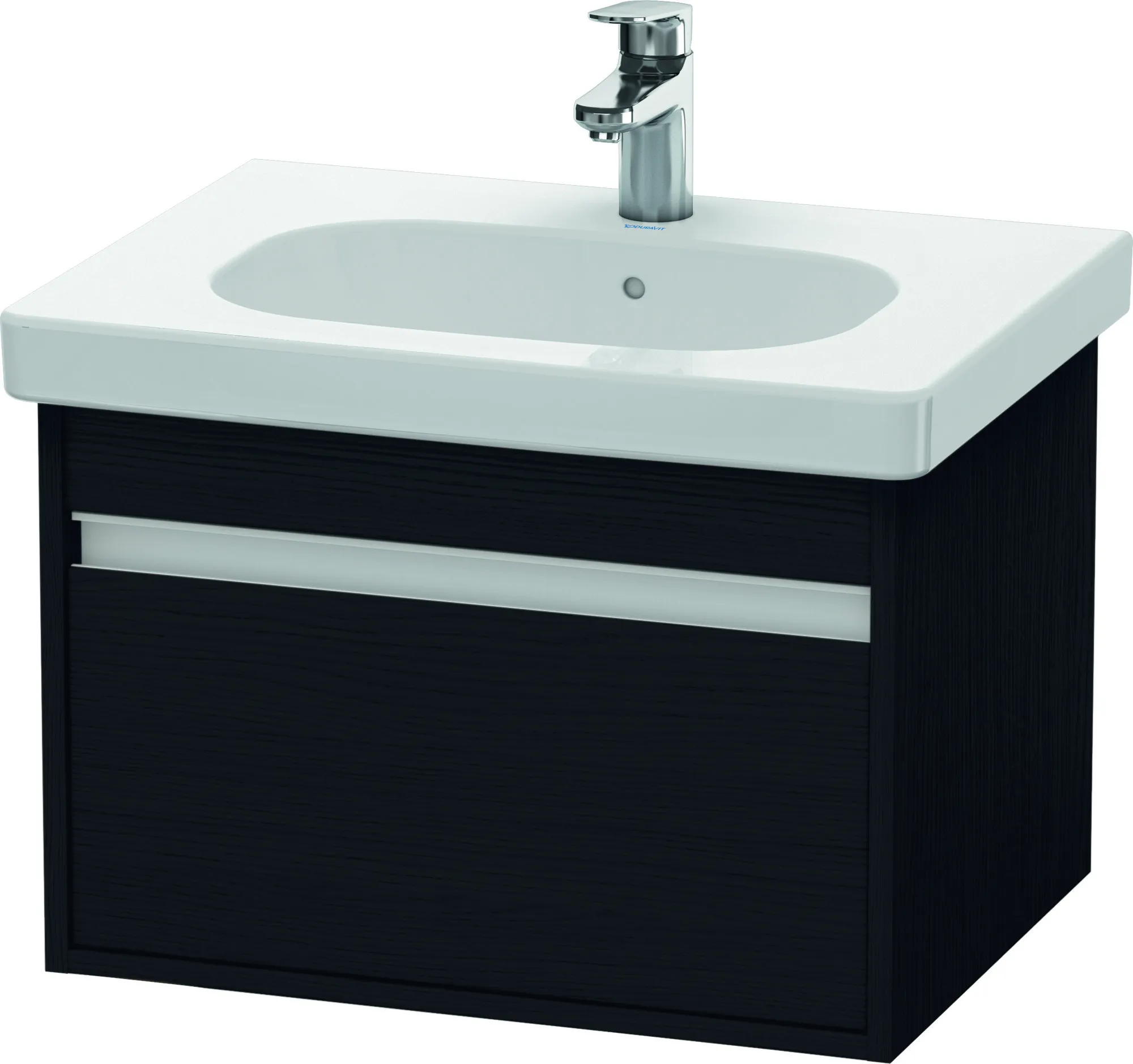 Duravit Waschtischunterschrank wandhängend „Ketho“ 60 × 41 × 45,5 cm Eiche Schwarz Duravit Waschtischunterschrank wandhängend „Ketho“ 60 × 41 × 45,5 cm Eiche Schwarz