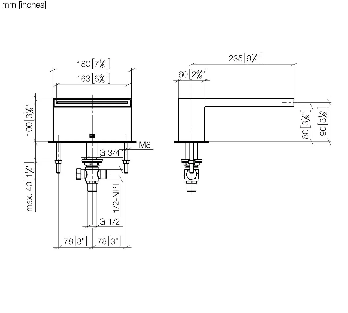 Dornbracht MEM Wannen-Schwallauslauf ohne Umstellung für Standmontage Chrom Dornbracht MEM Wannen-Schwallauslauf ohne Umstellung für Standmontage Chrom