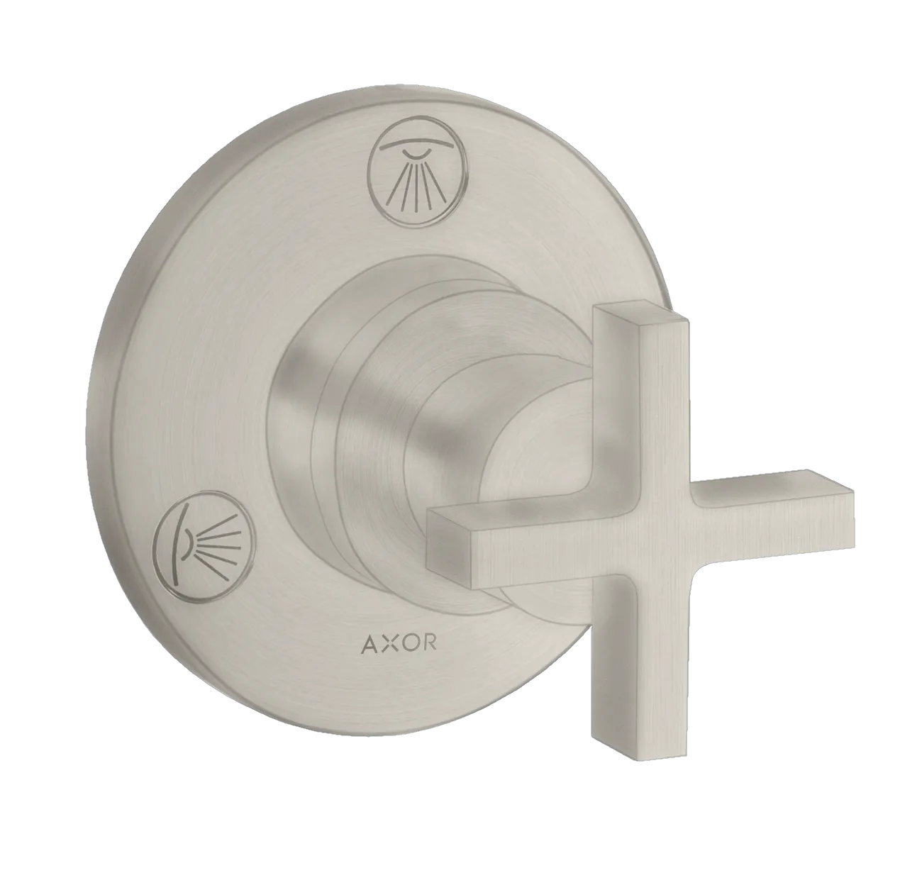 Hansgrohe AXOR Citterio Ab- und Umstellventil Trio/Quattro Unterputz Edelstahl Optic, DN20
