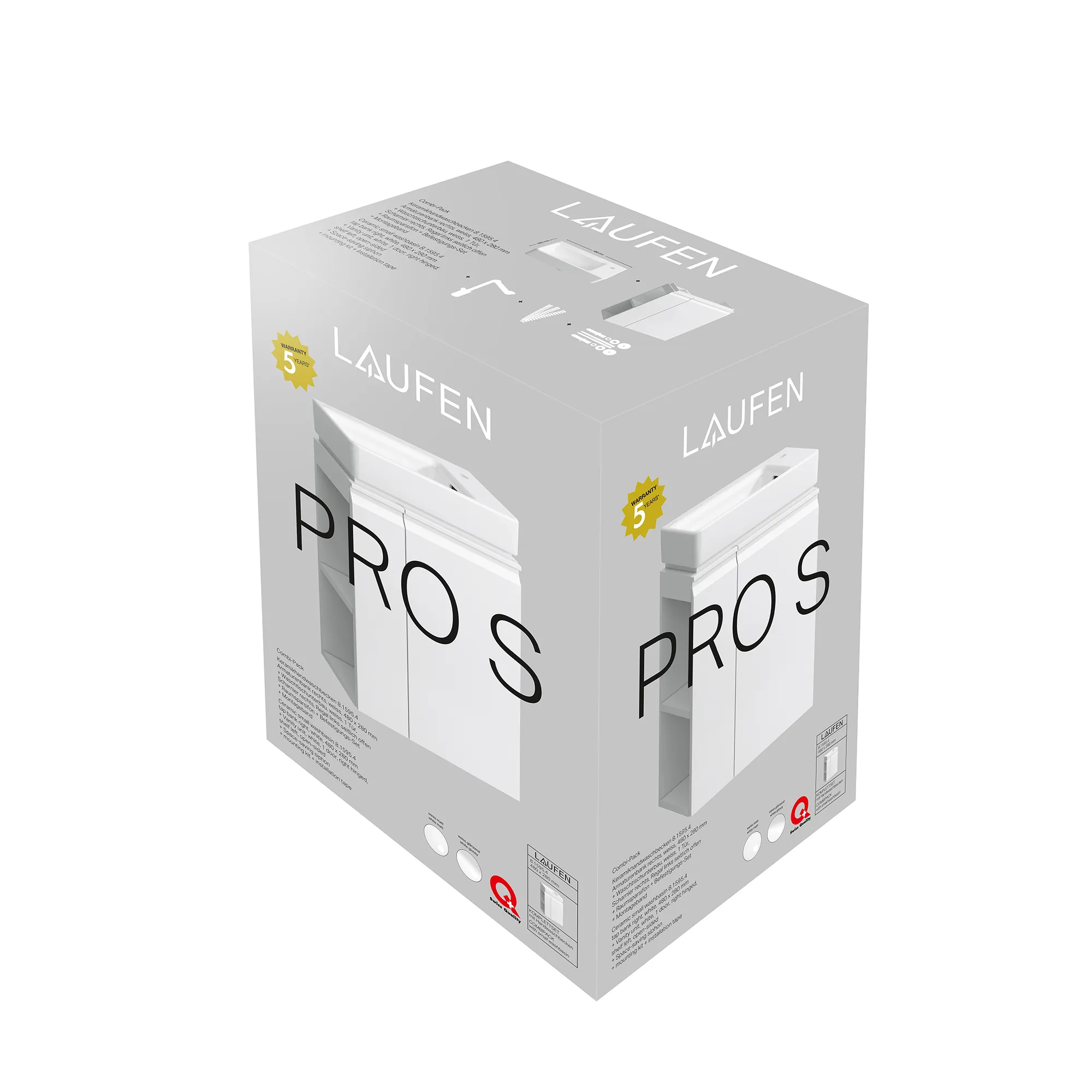 Laufen Waschtisch+Waschtischunterbau PRO S SET 280x470x685 Laufen Waschtisch+Waschtischunterbau PRO S SET 280x470x685