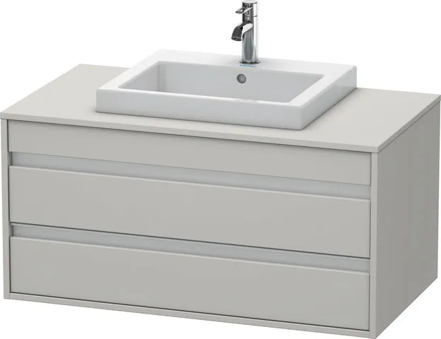 Duravit Waschtischunterschrank wandhängend „Ketho“ 100 × 49,6 × 55 cm Betongrau Matt Duravit Waschtischunterschrank wandhängend „Ketho“ 100 × 49,6 × 55 cm Betongrau Matt