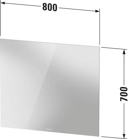 Duravit Spiegel „Licht & Spiegel“ 80 × 70 cm