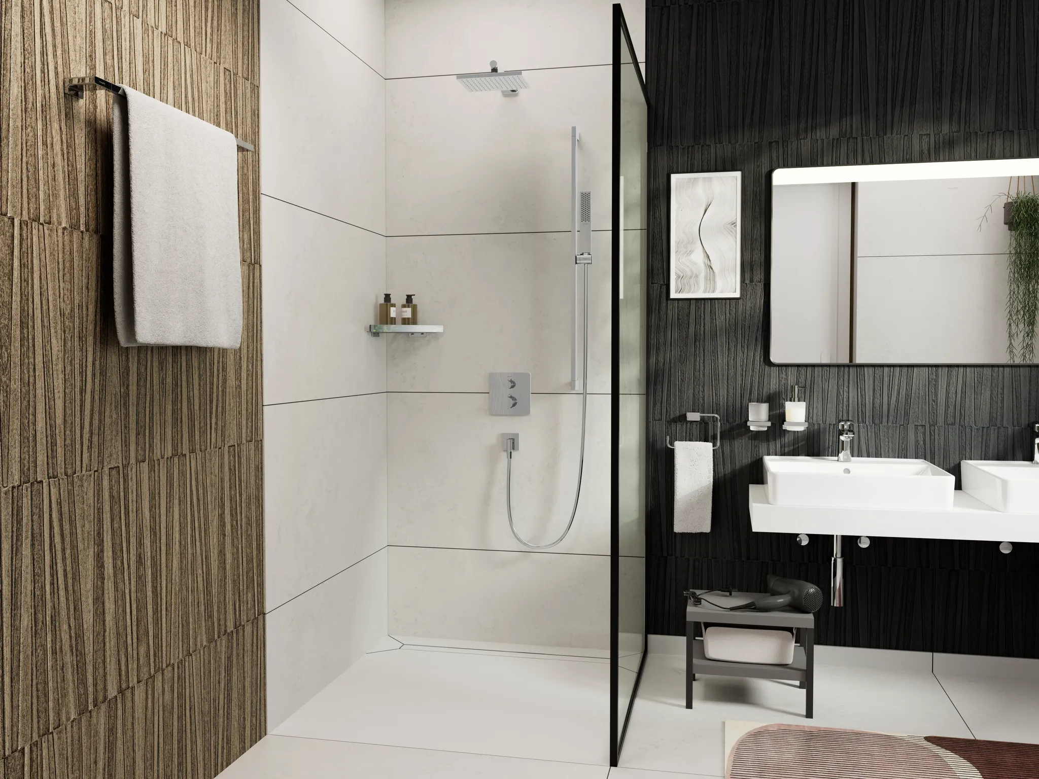 Dusche-Anschlussstück „FixFit Fine E“ in Chrom