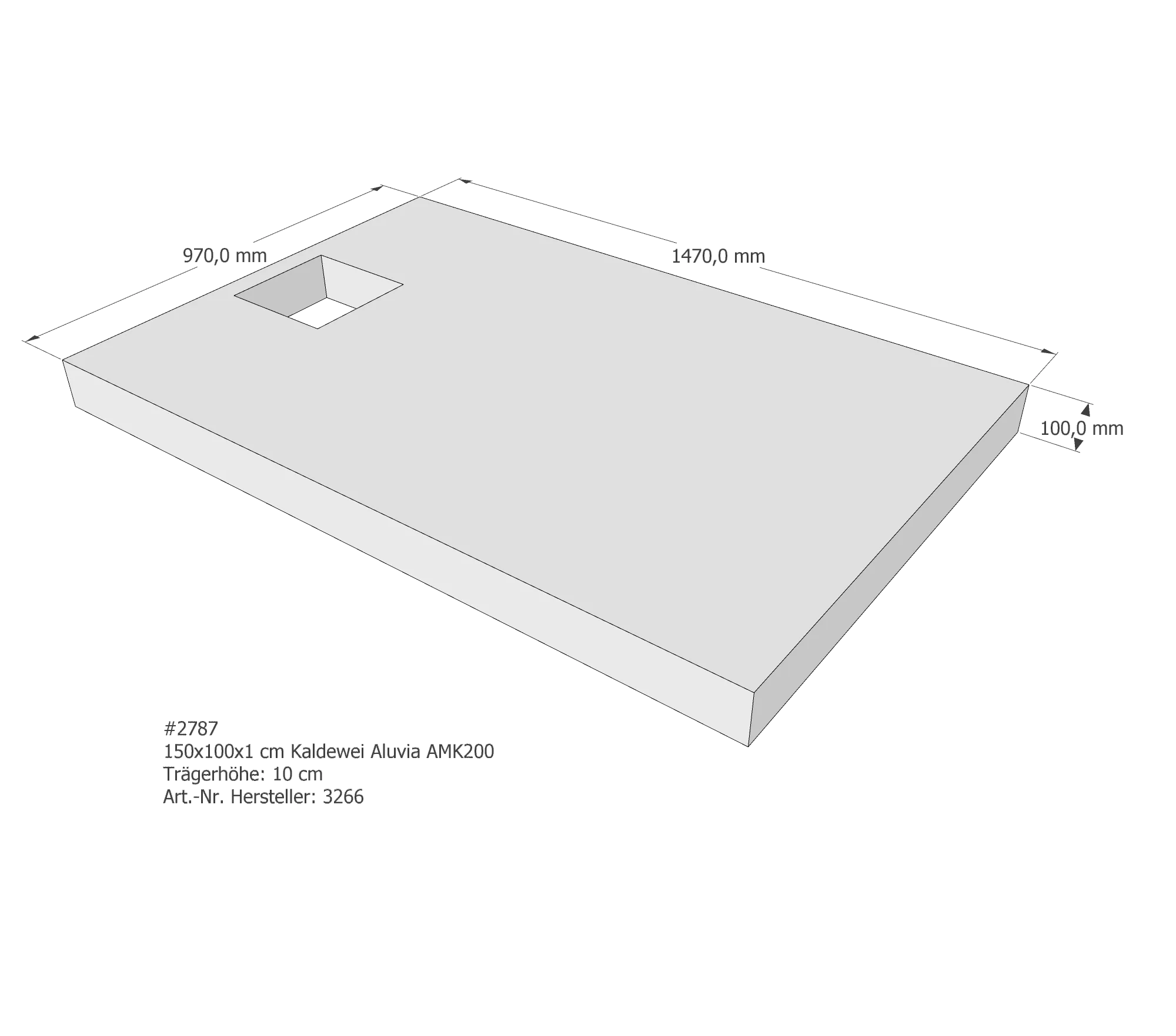 Duschwannenträger passend für Kaldewei 150 × 100 cm Duschwannenträger passend für Kaldewei 150 × 100 cm