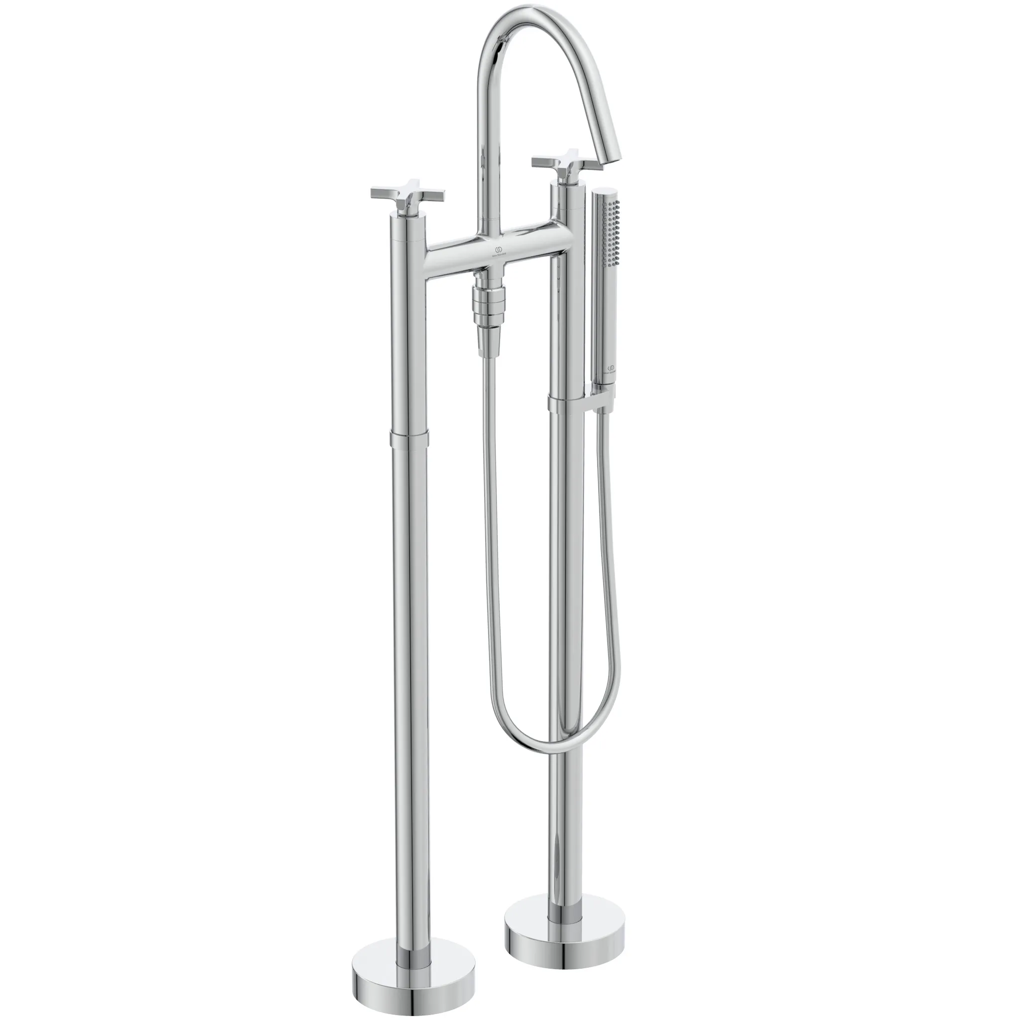 freistehende Badearmatur Joy Neo mit Unterputzkörper Kreuzgriffe Magnetic Grey freistehende Badearmatur Joy Neo mit Unterputzkörper Kreuzgriffe Magnetic Grey