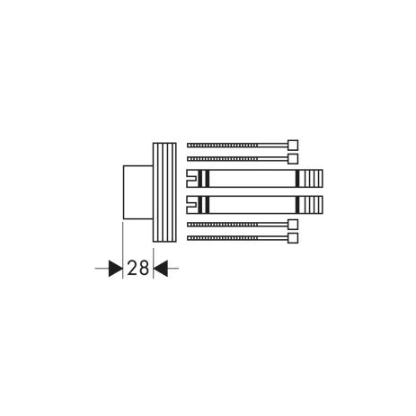 Verlängerung Axor Starck 28mm für Duschsäule