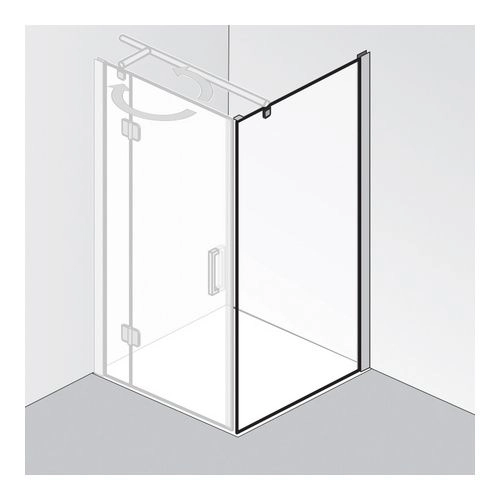 HSK teilgerahmt Seitenwand „Aperto“ Seitenwand für Drehtür Glas Mattierung mittig (65 cm), Profile Chromoptik (Alu Hochglanz poliert), für 1000 mm, B: 800 mm H: 2000 mm HSK teilgerahmt Seitenwand „Aperto“ Seitenwand für Drehtür Glas Mattierung mittig (65 cm), Profile Chromoptik (Alu Hochglanz poliert), für 1000 mm, B: 800 mm H: 2000 mm