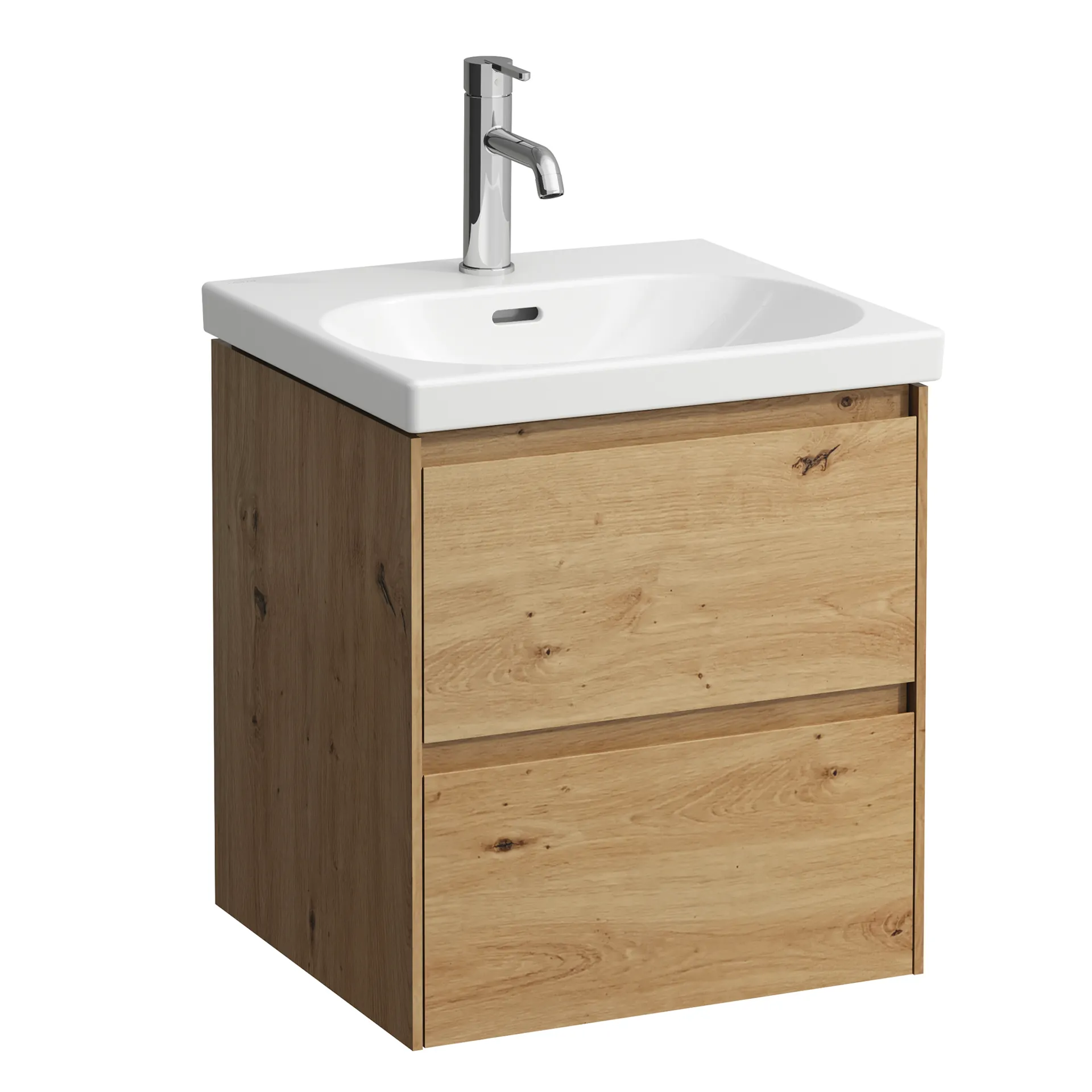 Laufen Waschtischunterbau LANI 442x482x515 mit 2 Schubladen, Wildeiche Laufen Waschtischunterbau LANI 442x482x515 mit 2 Schubladen, Wildeiche