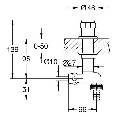 Grohe Original WAS Untertischventil 41050, DN 15, Spültischmontage, 50 mm verstellbar, Fettkammer-Oberteil ½, Rückflussverhinderer Typ EB, eigensicher, chrom Grohe Original WAS Untertischventil 41050, DN 15, Spültischmontage, 50 mm verstellbar, Fettkammer-Oberteil ½, Rückflussverhinderer Typ EB, eigensicher, chrom