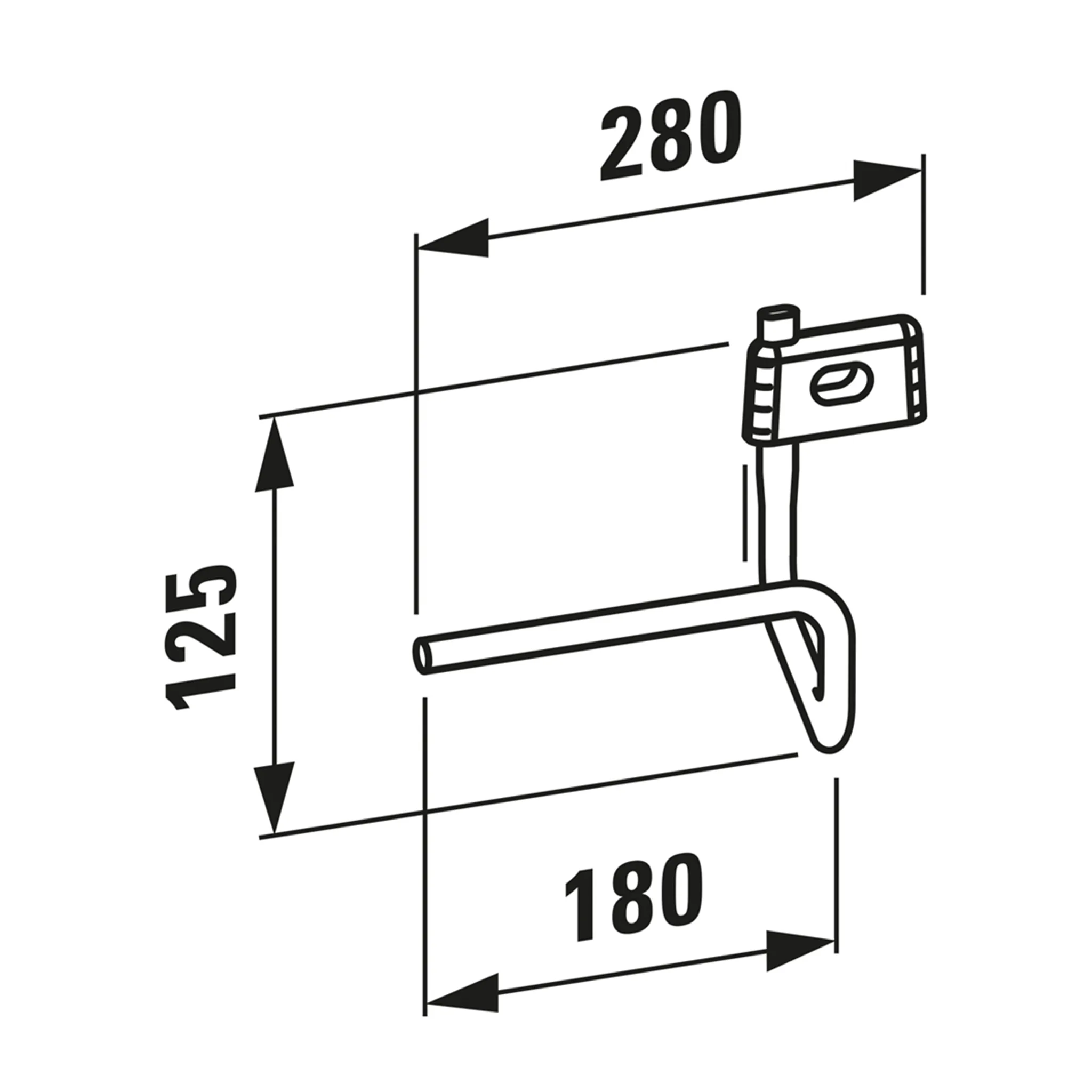 Laufen Handtuchhalter VAL 280x150 Chrom, passend zu H815284 Laufen Handtuchhalter VAL 280x150 Chrom, passend zu H815284