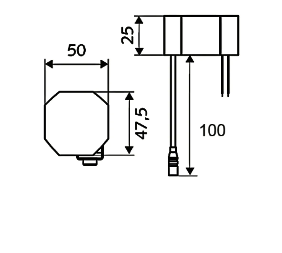 Unterputz-Netzteil 12 VDC, 100 - 240 VAC, 50 - 60 Hz, Netzteil